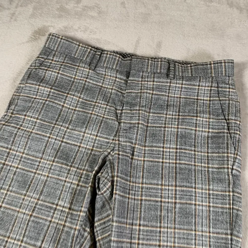 Murano Pants Mens 33x30 Gray Plaid Evan Fit Modern Comfort Flat‎ Front Dress - Picture 2 of 14